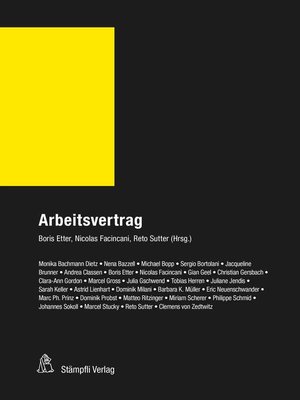 cover image of Arbeitsvertrag